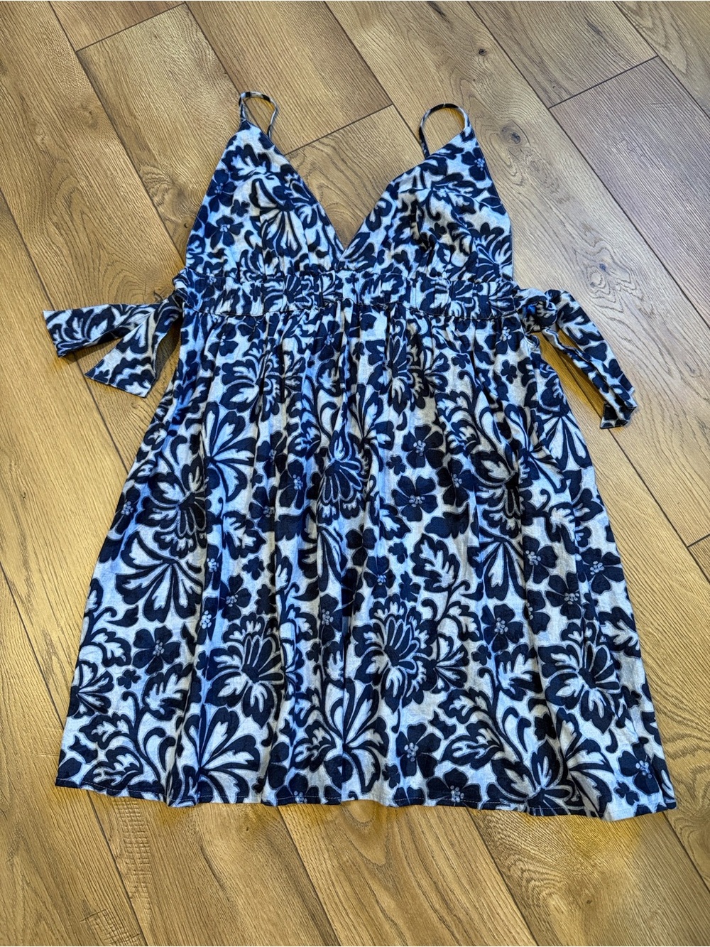 aerie Blue and White Floral Mini Dress